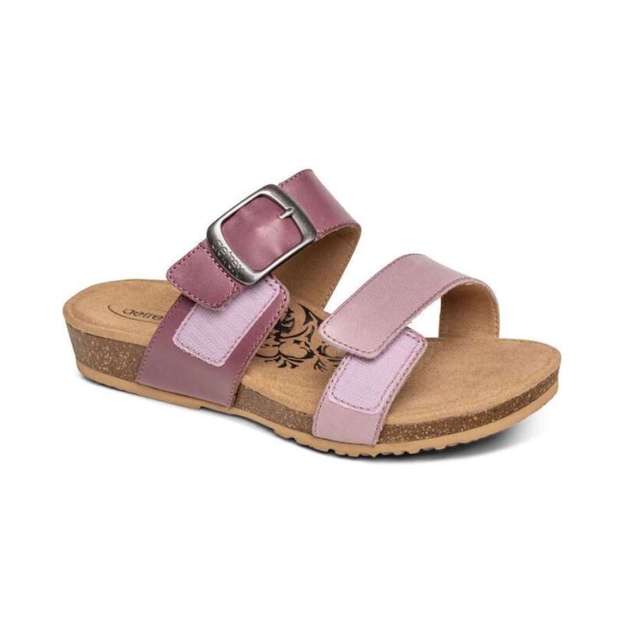 Aetrex Daisy Adjustable Slide Sandals