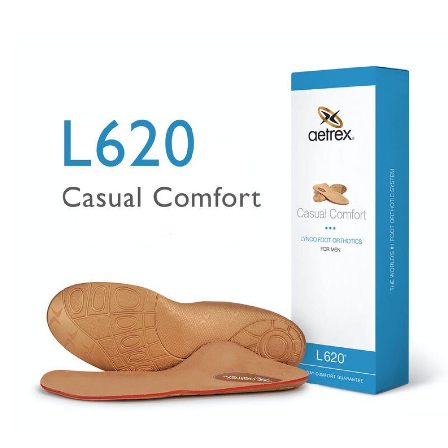 Aetrex Men'S Casual Comfort Posted Orthotics Flat Feet