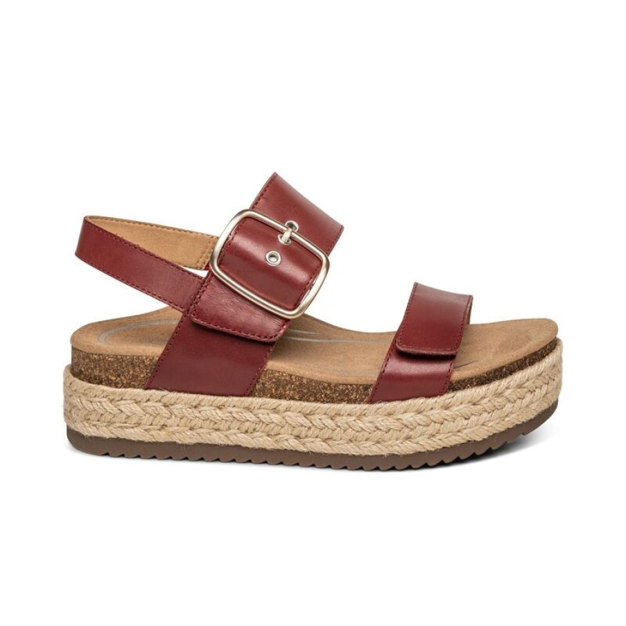 Aetrex Vania Arch Support Platform Sandal Sandals