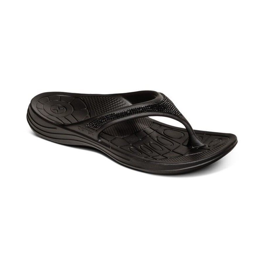 Aetrex Fiji Orthotic Flips - Women Flip Flops