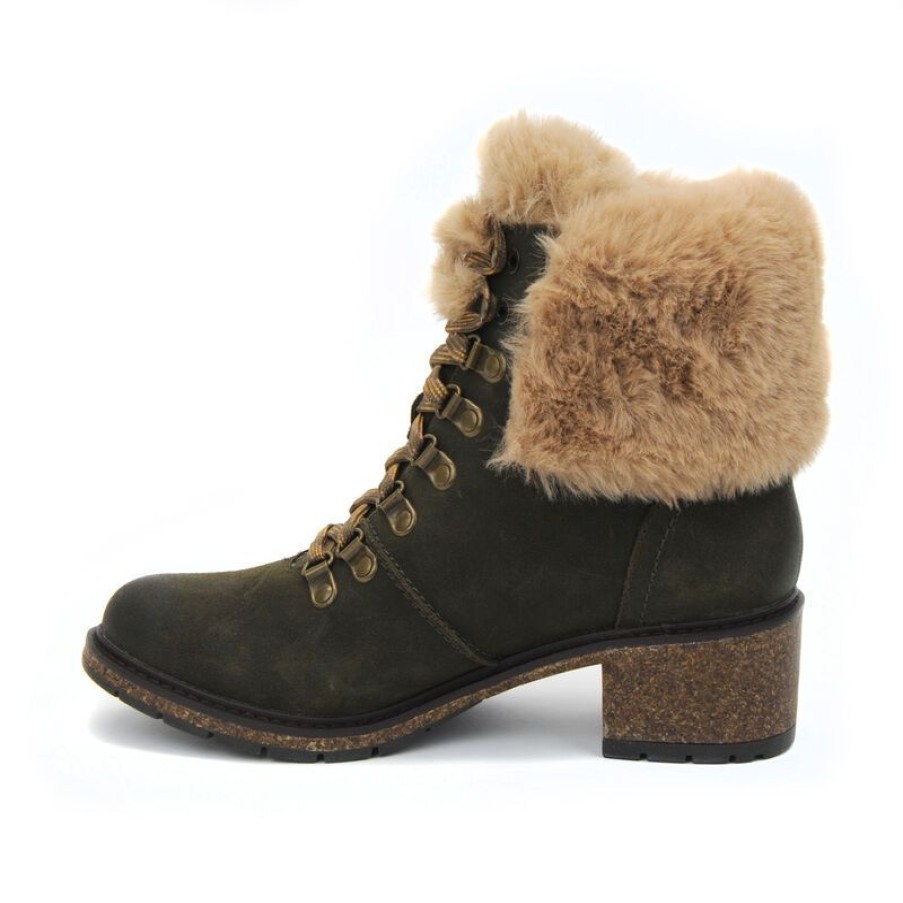 Aetrex Brooklyn Weather-Friendly Fur Lace Up Boot Boots