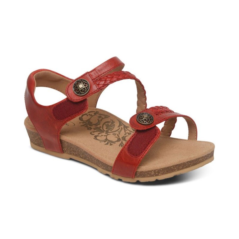 Aetrex Jillian Braided Quarter Strap Sandal Sandals