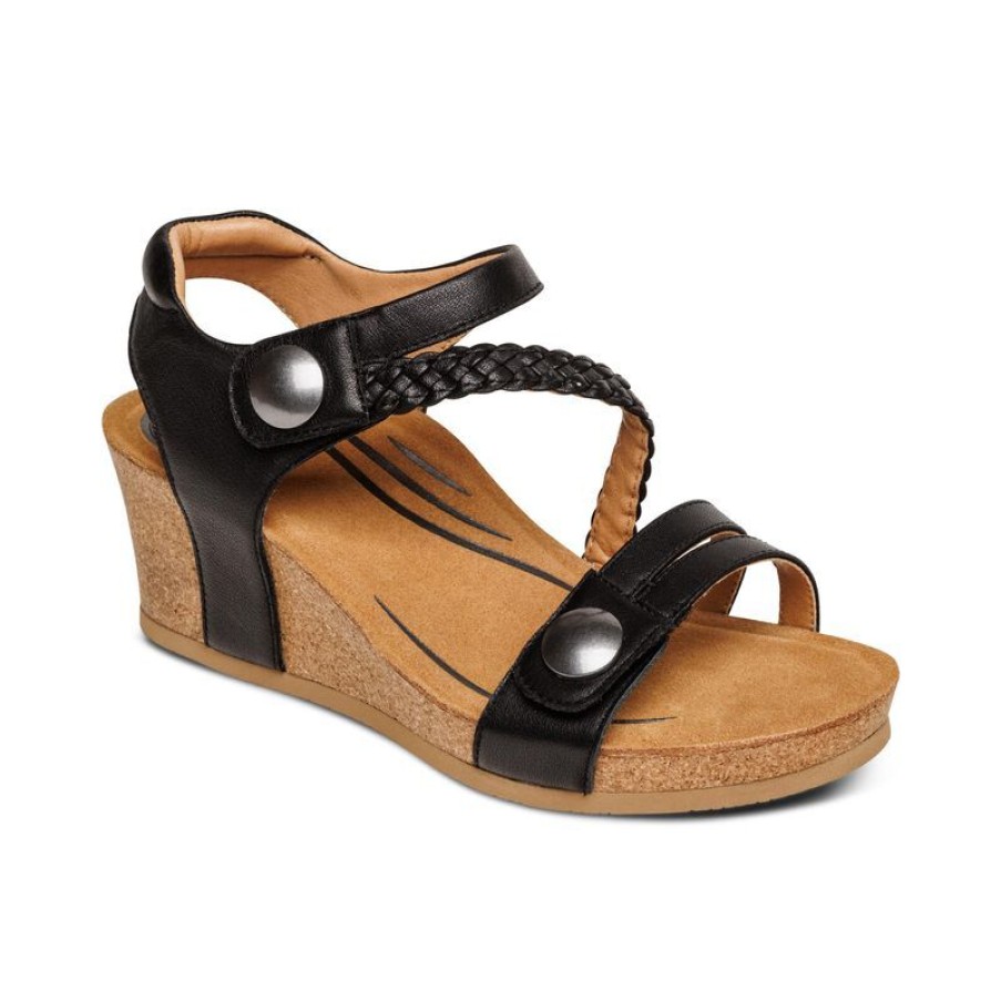 Aetrex Avril Quarter Strap Wedge Wedges & Heels