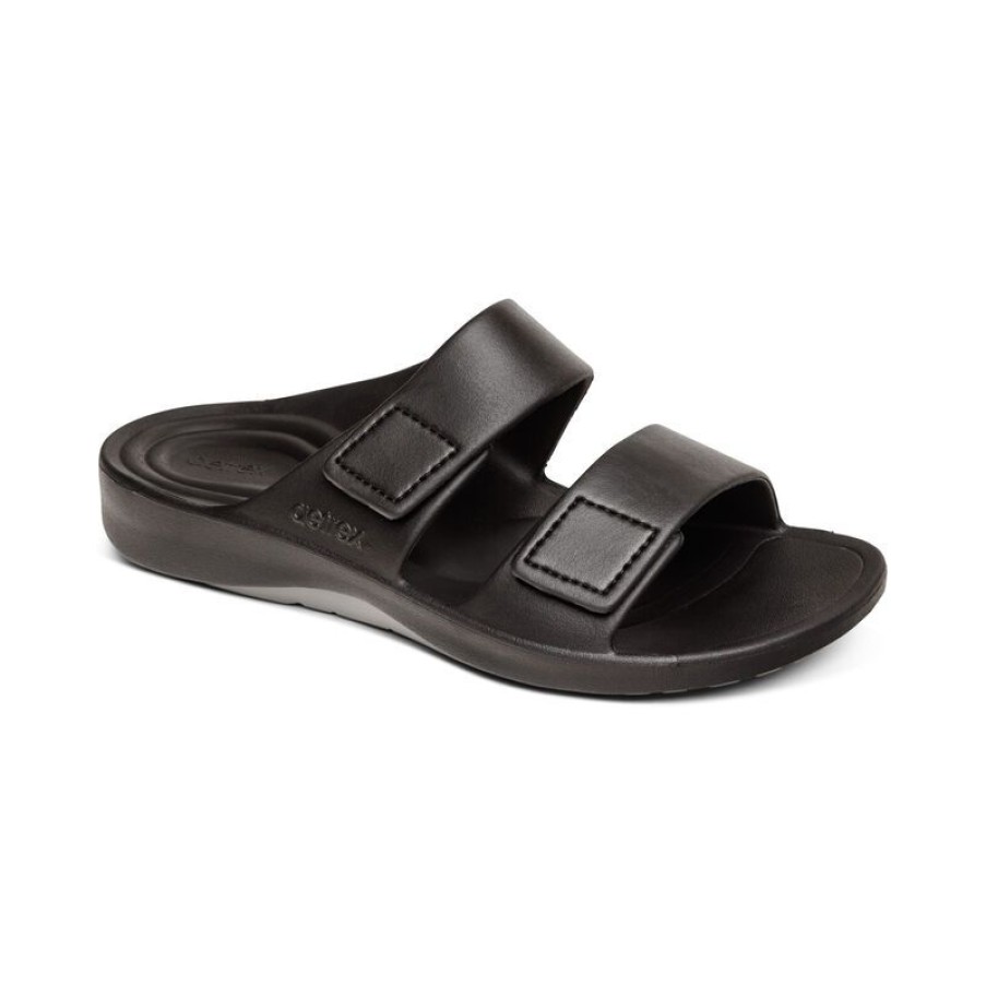 Aetrex Milos Orthotic Slides - Mens Sandals