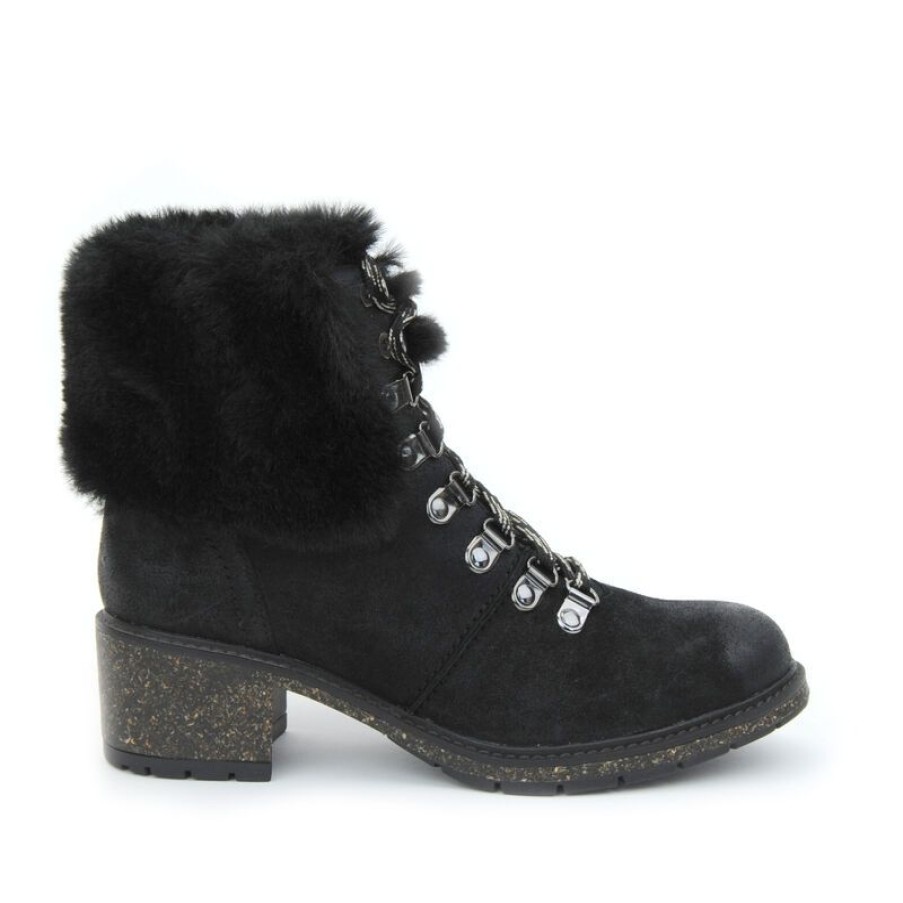 Aetrex Brooklyn Weather-Friendly Fur Lace Up Boot Boots