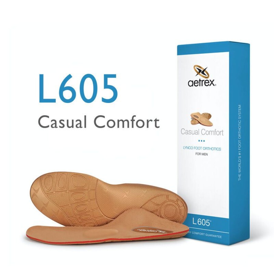 Aetrex Men'S Casual Comfort Orthotics W/ Metatarsal Support Ball Of Foot Discomfort