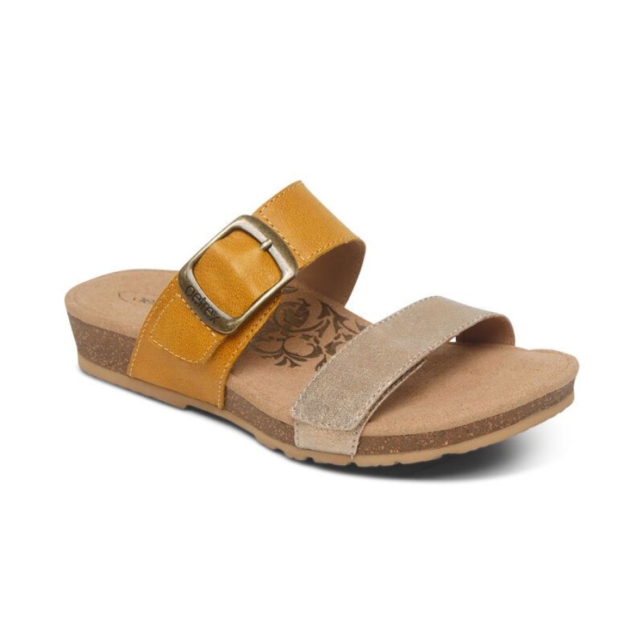 Aetrex Daisy Adjustable Slide Sandals