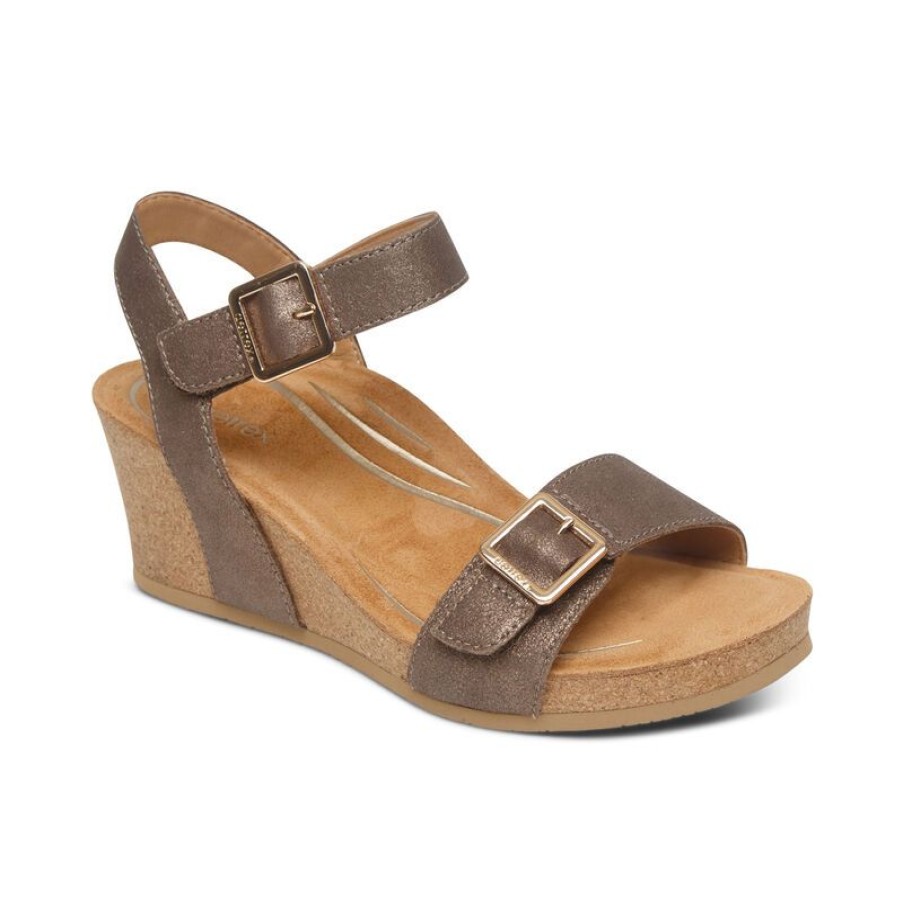 Aetrex Lexa Quarter Strap Wedge Wedges & Heels