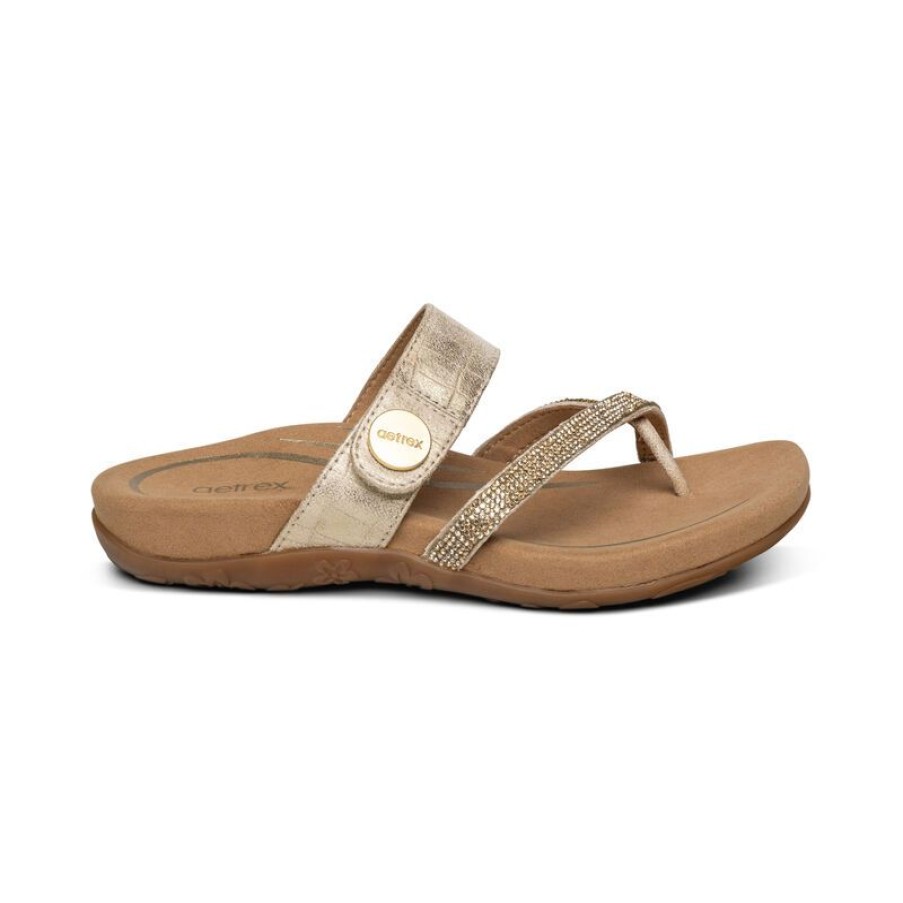 Aetrex Izzy Adjustable Slide Sandal Sandals