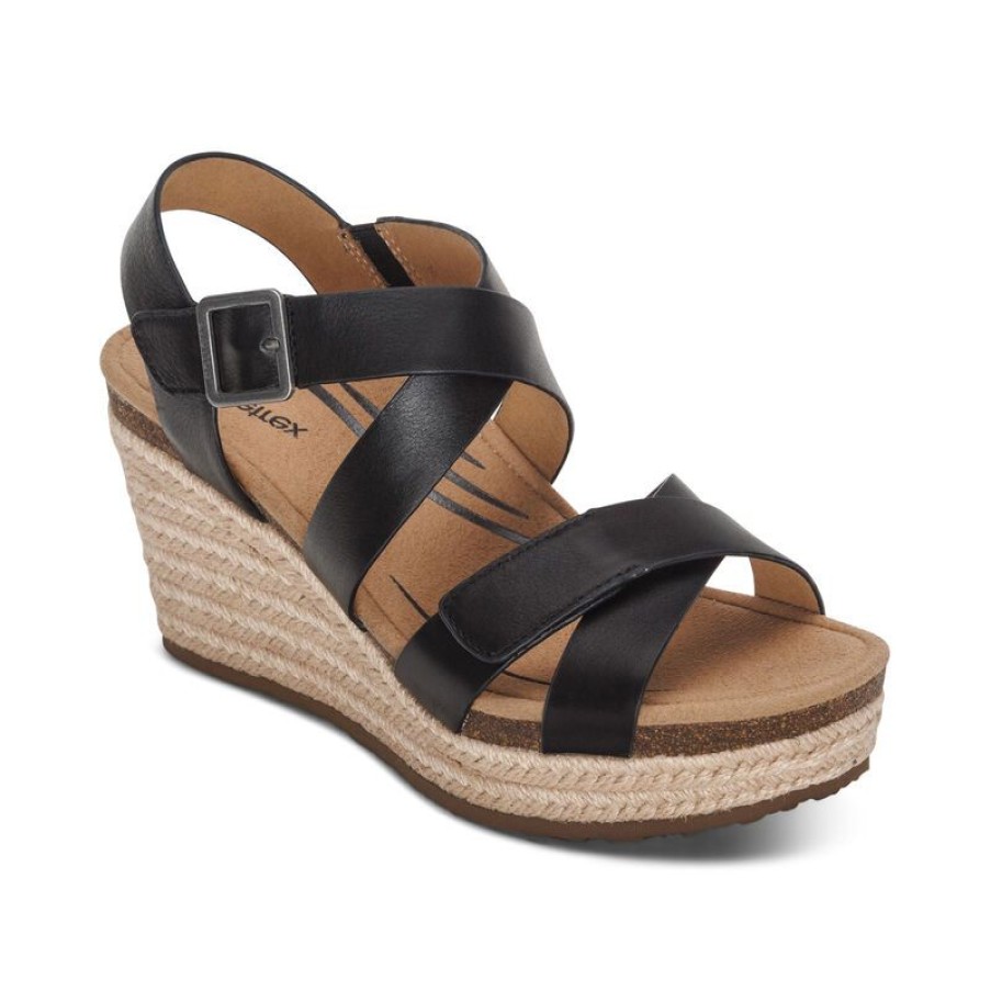 Aetrex Anna Arch Support Wedge Wedges & Heels