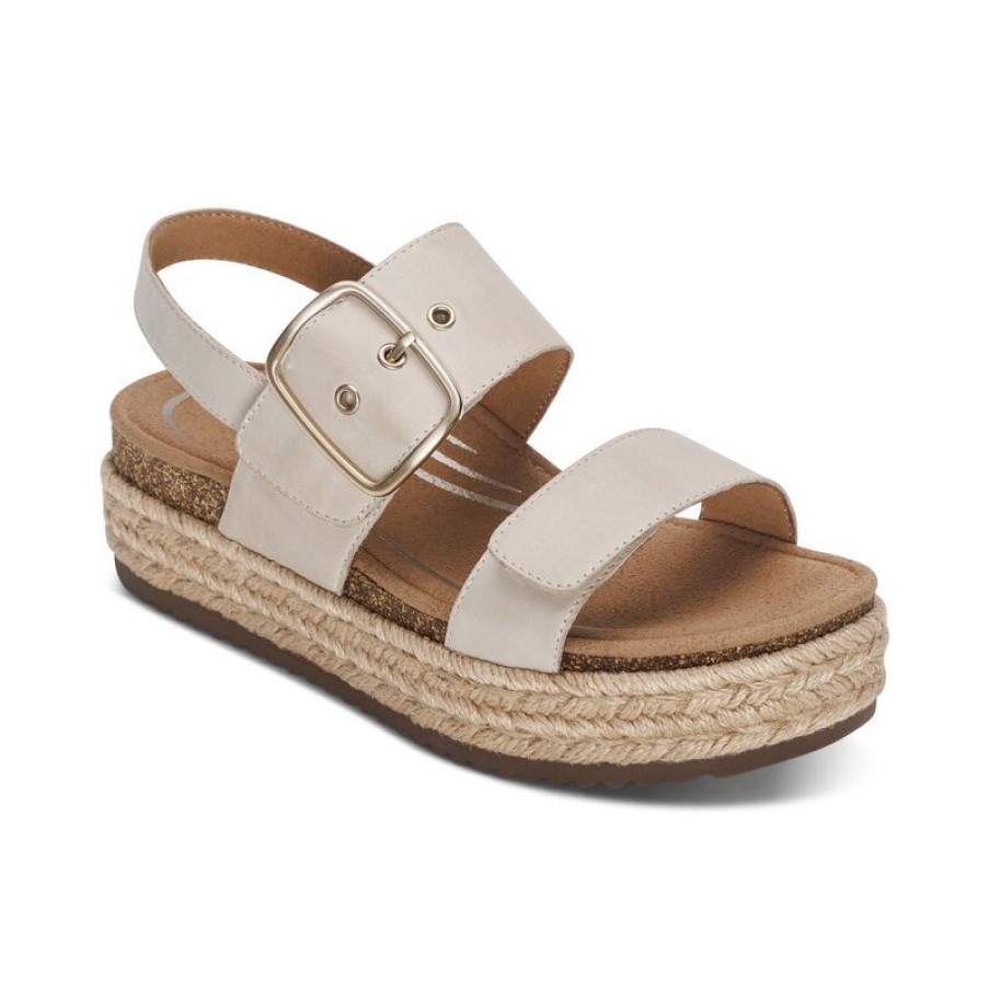 Aetrex Vania Arch Support Platform Sandal Sandals